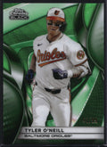 2025 Topps Chrome Black #86 Tyler O'Neill Green Wave Refractor #/99