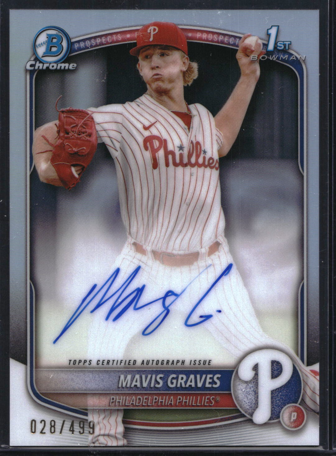 2025 Bowman Chrome #CPA-MG Mavis Graves Prospect Autographs Refractor #/499