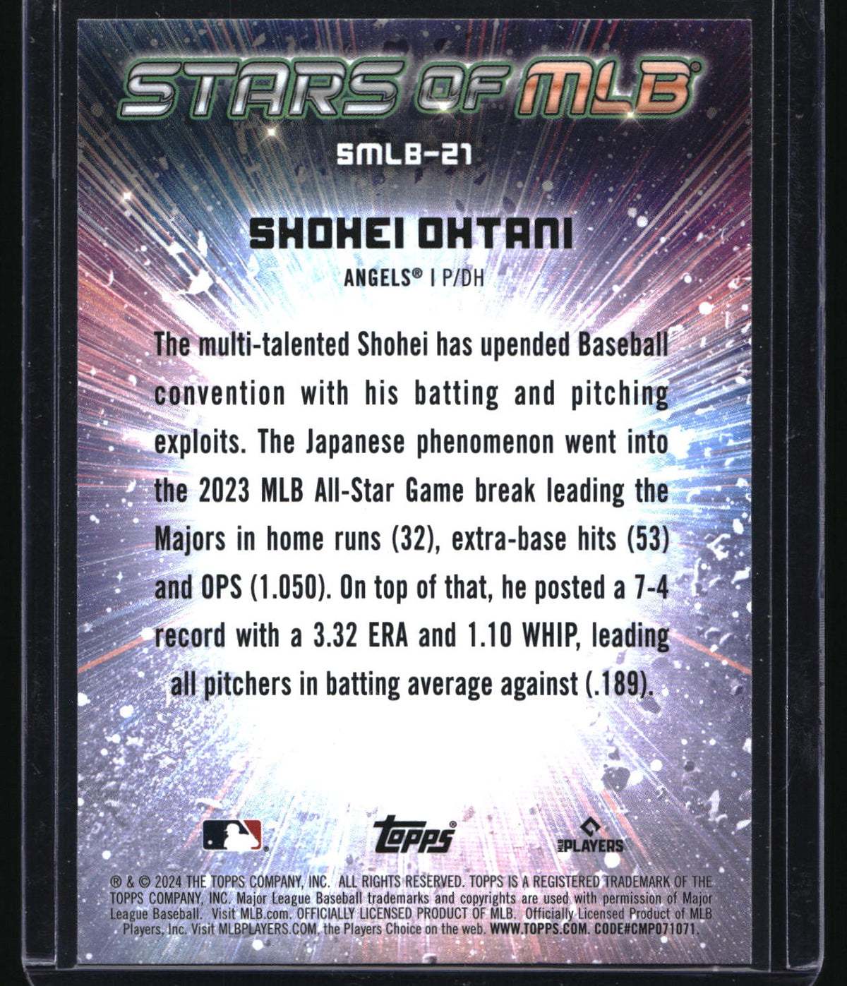 2024 Topps #SMLB-21 Shohei Ohtani Stars of MLB