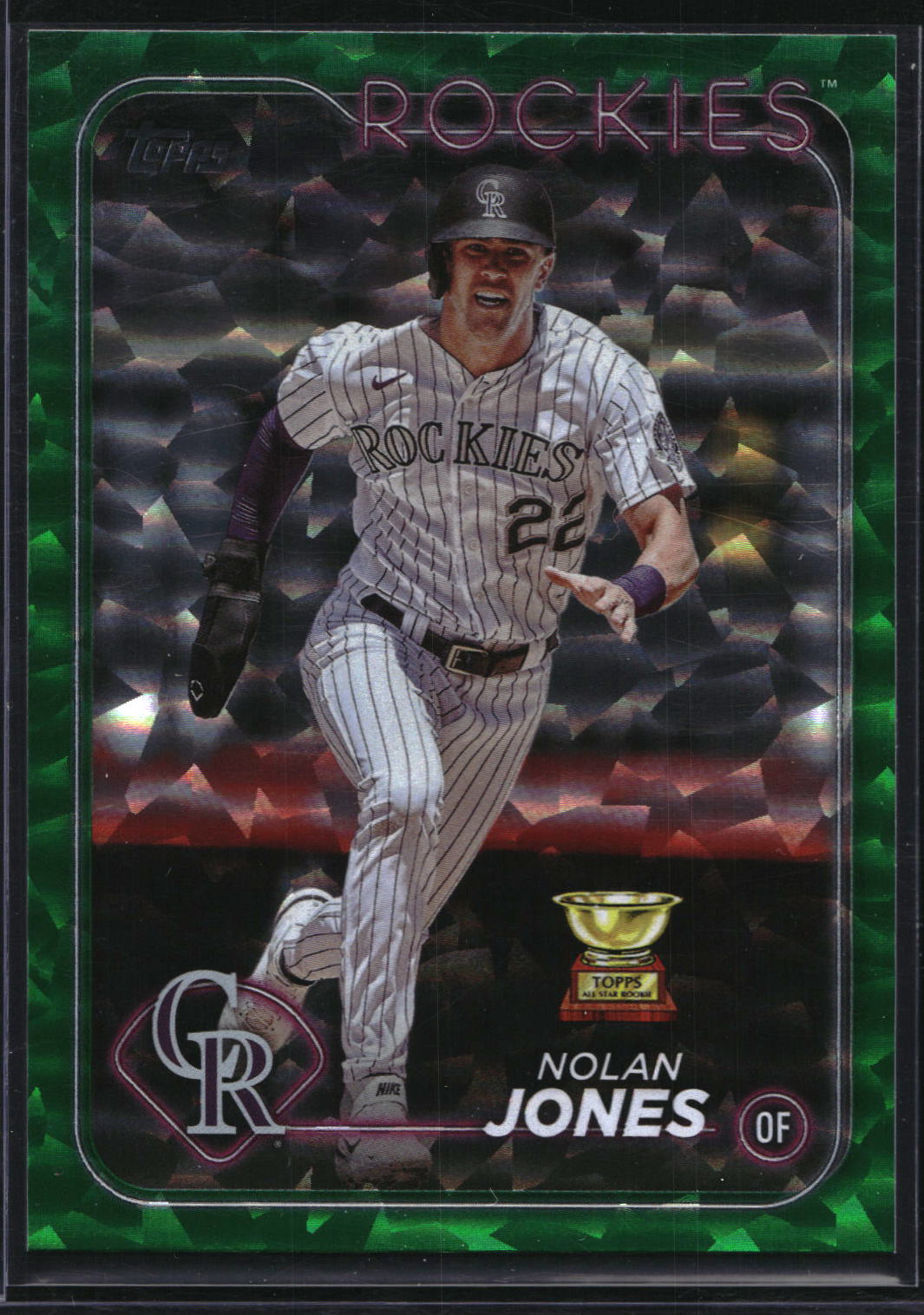 2024 Topps #374 Nolan Jones Green Crackle Foil #/499