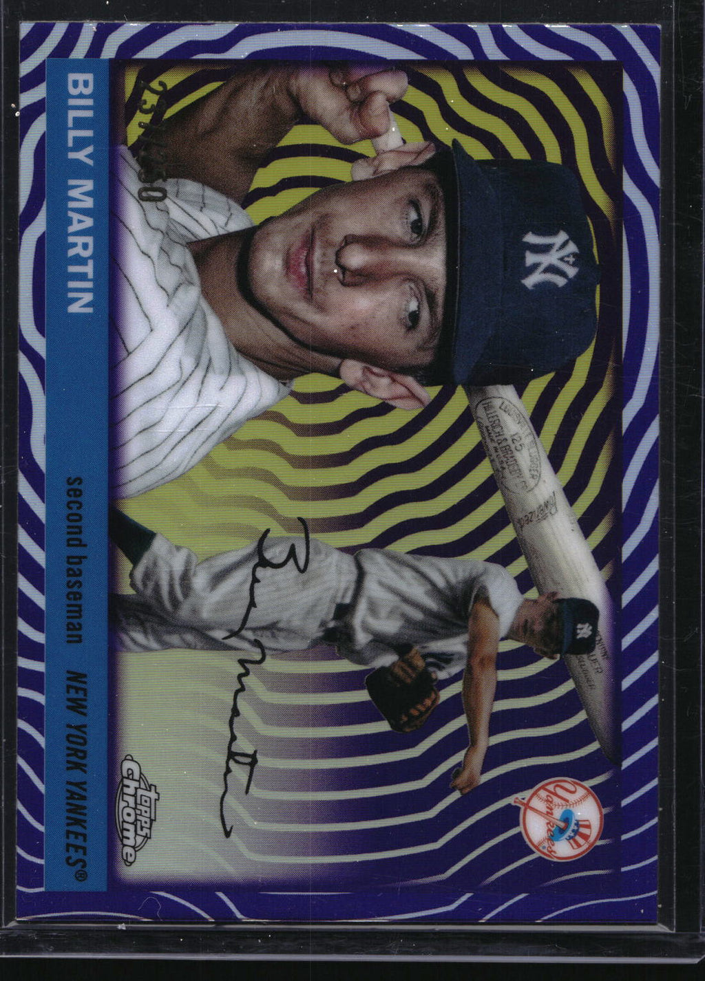 2025 Topps Chrome Platinum #444 Billy Martin Purple Vibrations Refractors #/250