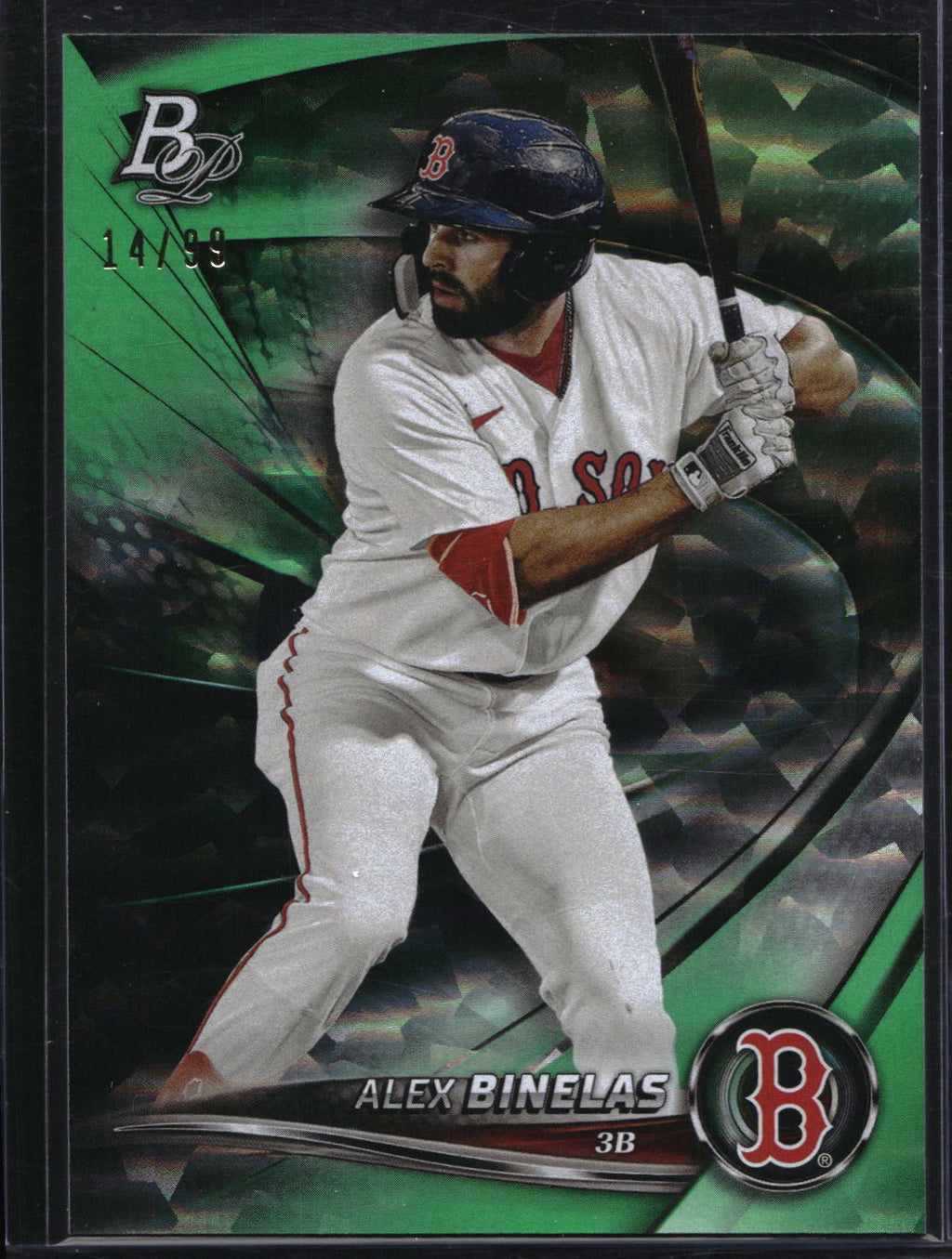 2022 Bowman Platinum #TOP-53 Alex Binelas Top Prospects Green Icy Foil #/99