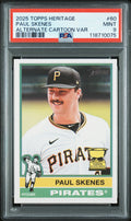 2025 Topps Heritage #60 Paul Skenes Alternate Cartoon Var PSA 9