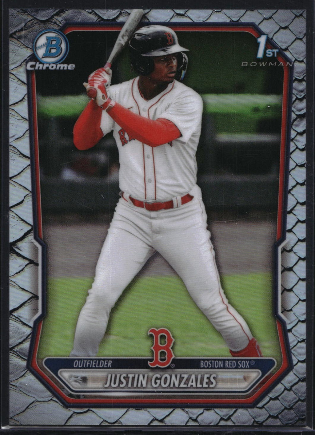 2026 Bowman #BCP-141 Justin Gonzales Chrome Prospects Reptilian Refractor