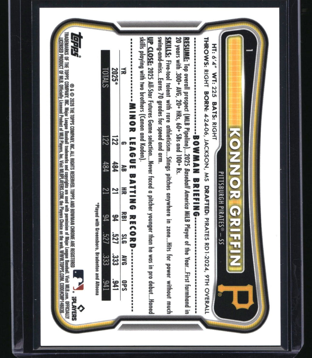 2026 Bowman Chrome #1 Konnor Griffin Image Variation RC SSP