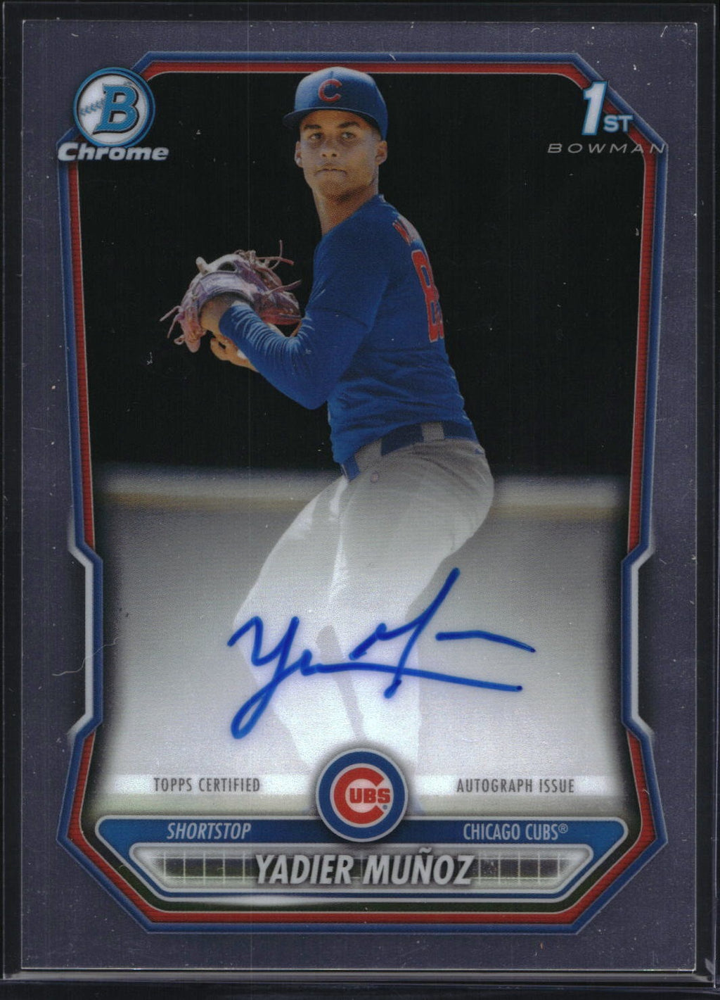2026 Bowman Chrome CPA-YM Yadier Munoz 1st Auto