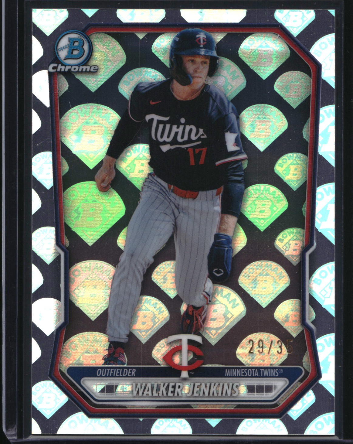 2026 Bowman Chrome #BCP-199 Walker Jenkins Prospects Bowman Logofractor #/35