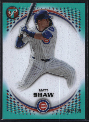 2026 Topps Pristine #135 Matt Shaw Aqua Refractor #/199