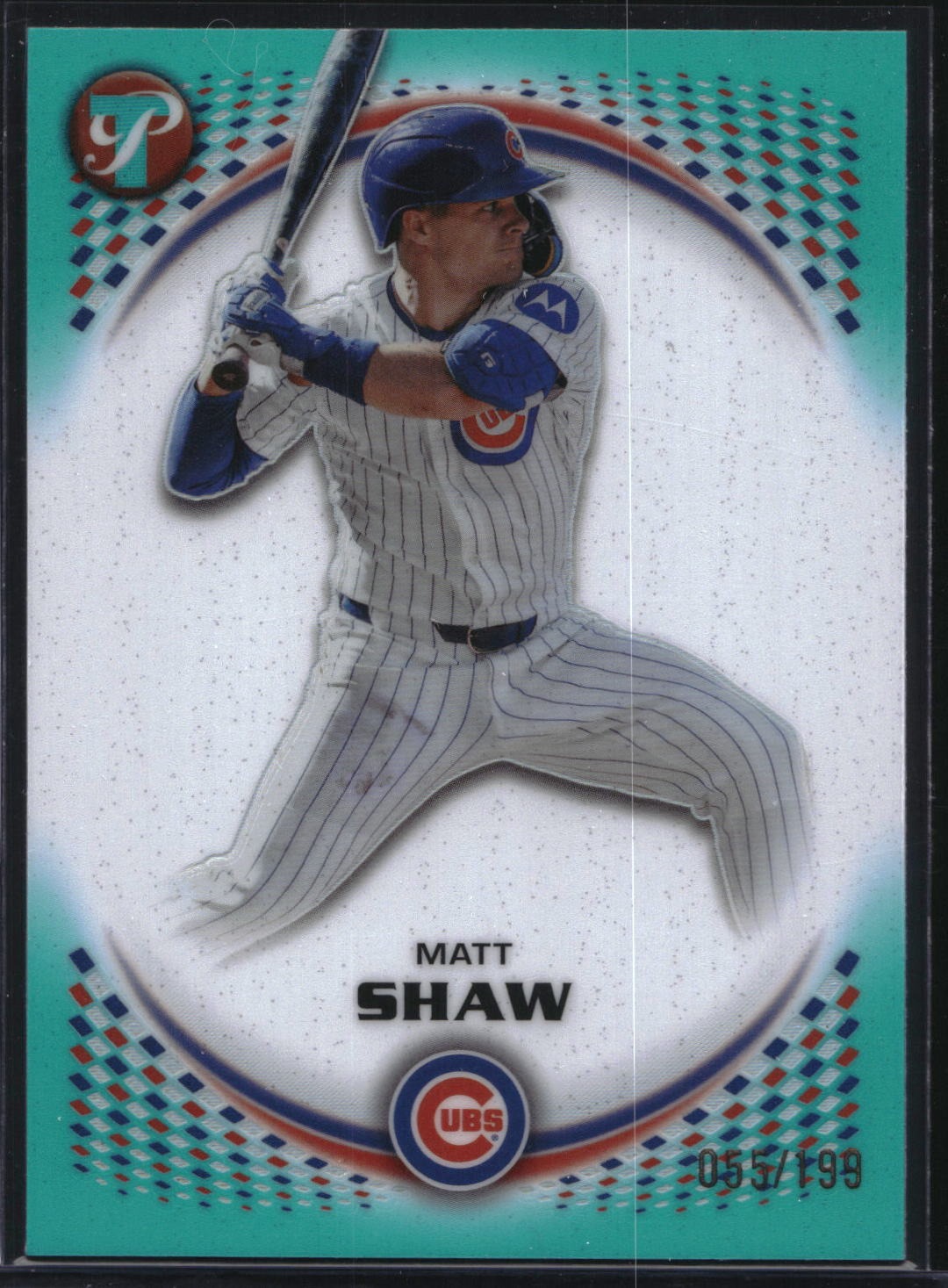 2026 Topps Pristine #135 Matt Shaw Aqua Refractor #/199