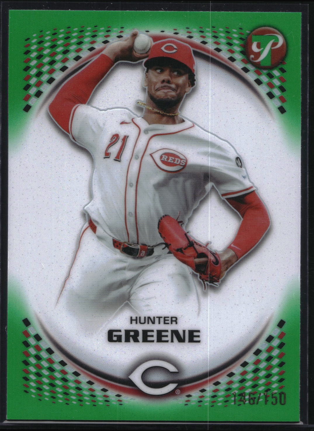 2026 Topps Pristine #83 Hunter Greene Green Refractor #/150