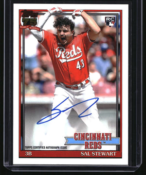 2026 Topps #91B2-SS Sal Stewart 1991 Topps Baseball 35th Anniversary Autographs