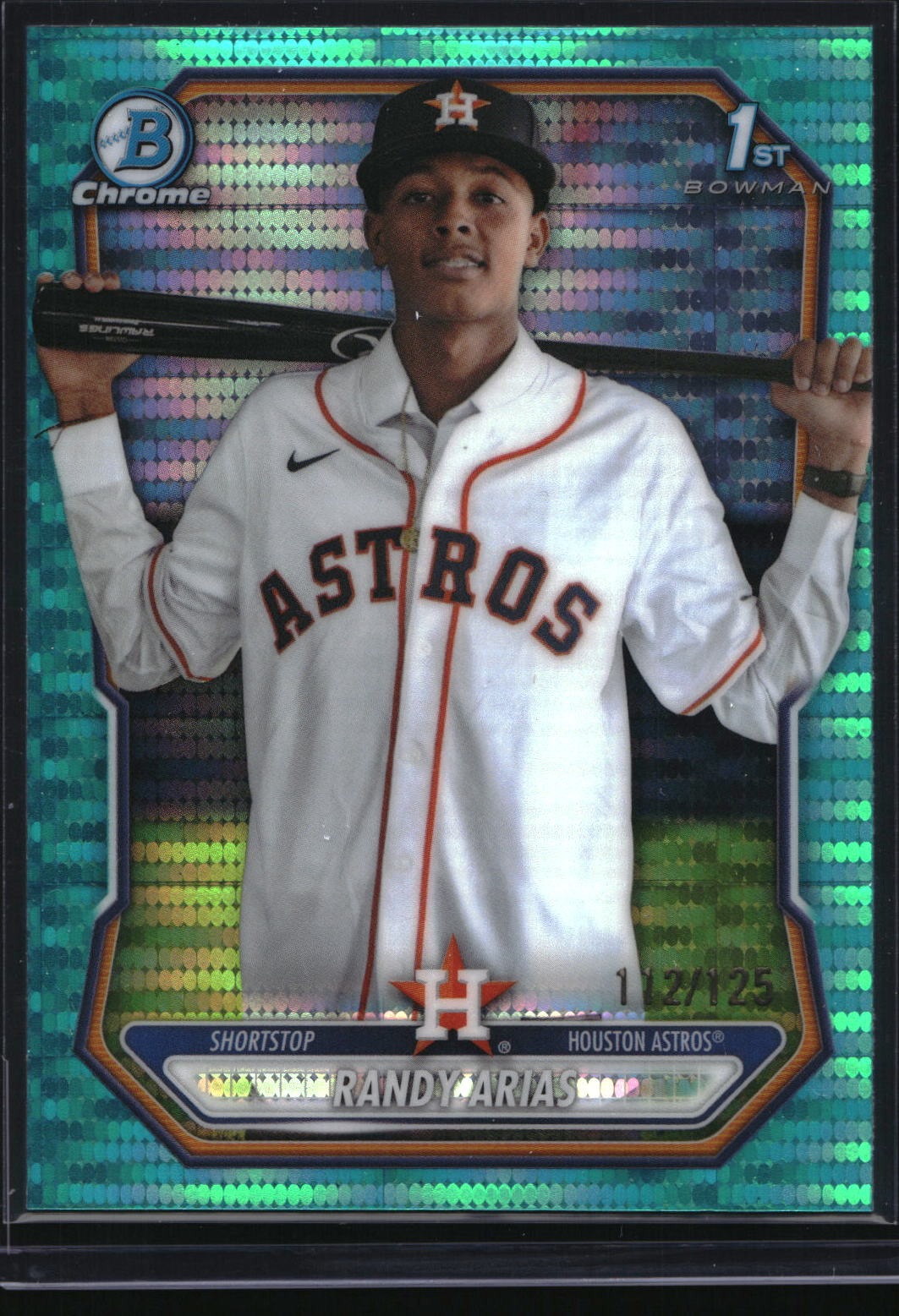 2026 Bowman Chrome #BCP-242 Randy Arias Prospects Aqua Pulsar Refractor #/125