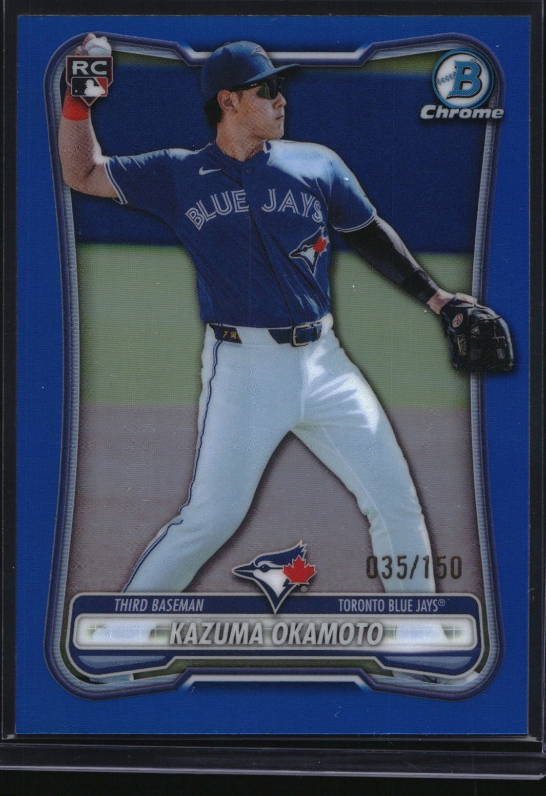 2026 Bowman Chrome #94 Kazuma Okamoto Blue Refractor #/150