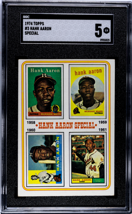 1974 Topps #3 Hank Aaron Special SGC 5