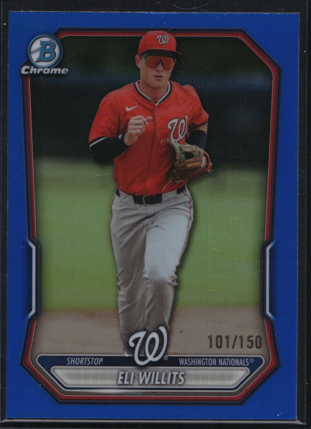 2026 Bowman #BCP-95 Eli Willits Chrome Prospects Blue Refractor #/150