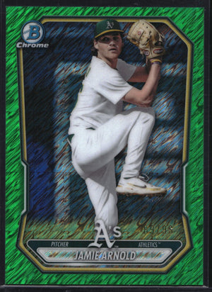 2026 Bowman #BCP-112 Jamie Arnold Chrome Prospects Green Shimmer Refractor #/99