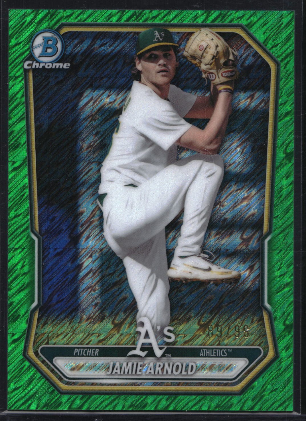 2026 Bowman #BCP-112 Jamie Arnold Chrome Prospects Green Shimmer Refractor #/99