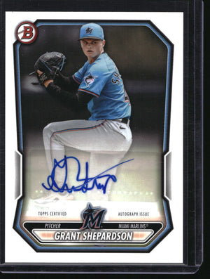 2026 Bowman #BPA-GS Grant Shepardson Prospect Autographs