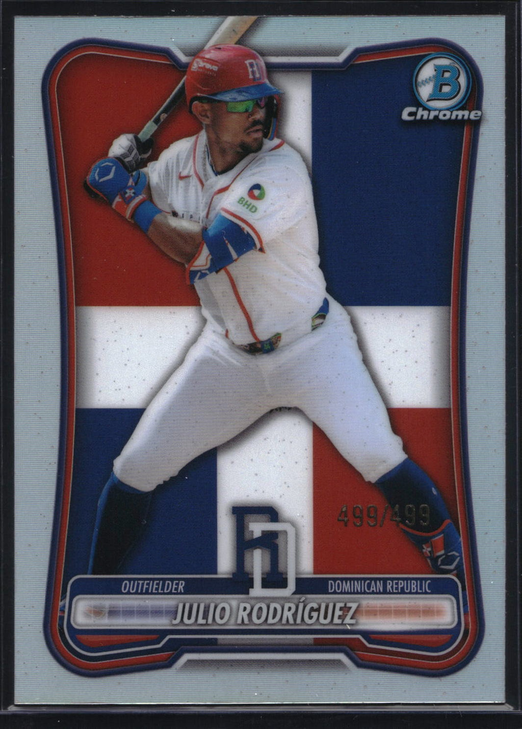 2026 Bowman Chrome #WBC-51 Julio Rodríguez WBC Flag #/499