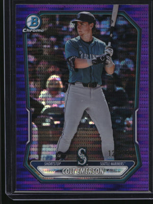 2026 Bowman Chrome #BCP-154 Colt Emerson Prospects Purple Pulsar Refractor #/250