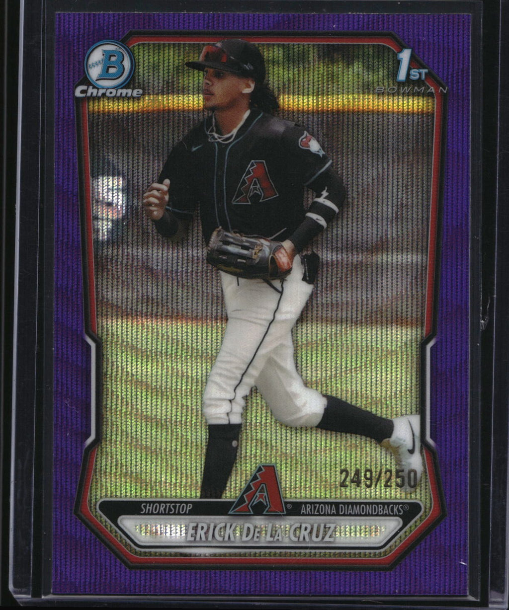 2026 Bowman Chrome BCP-247 Erick De La Cruz Prospects Purple Wave Refractor /250